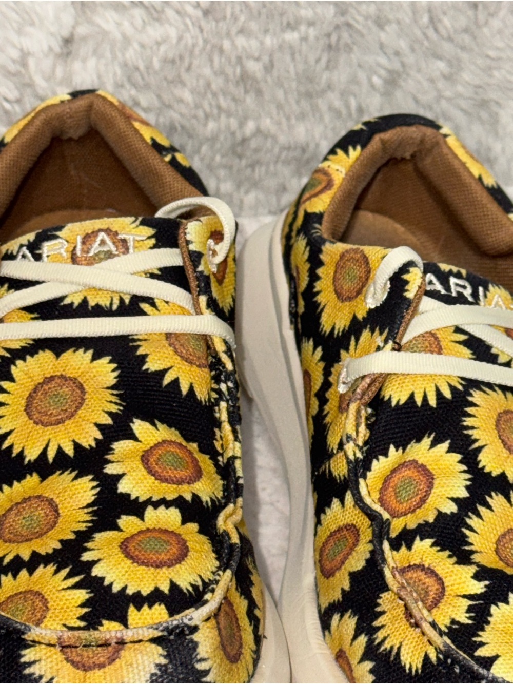 🌻 Ariat Hilo Sunflower Skies Canvas Slip On Sneakers Shoes Women's Sz 9.5 - Picture 10 of 16